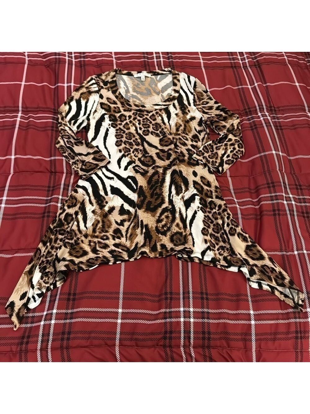 Chaus Animal Print Tunic Small